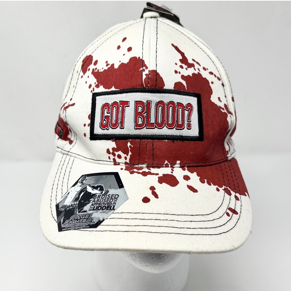 Cage Fighter MMA 'Got Blood?' Snapback Hat Chuck‎ Liddell Blood Splatter